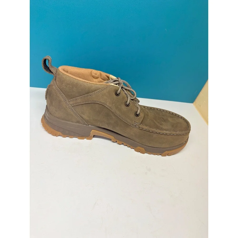 Twisted X Mens 11.5M Brown Saddle Leather 4in Moc Nano Toe Chukka Work Boots